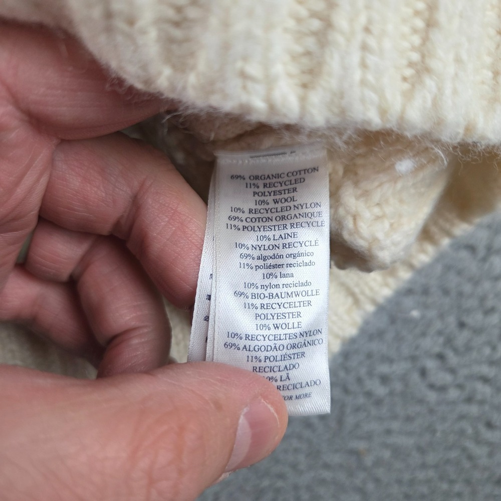Faherty‎ Heirloom Cotton Outback Cardigan Womens Medium Cream Beige NEW - Picture 6 of 10